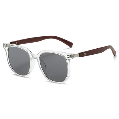 Gafas de Sol Hombre Montura Grande Madera Retro Protección UV400