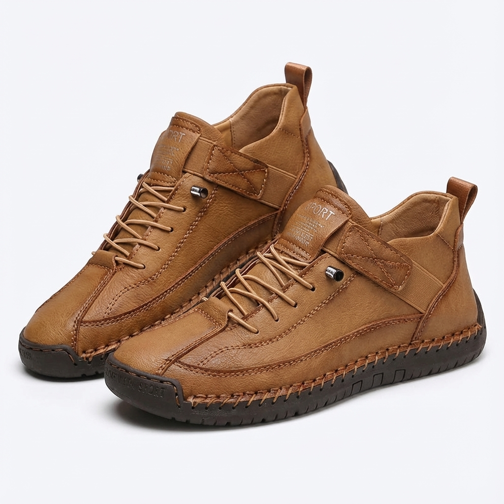 Zapatillas Mujer Altas de Tela con Cordones