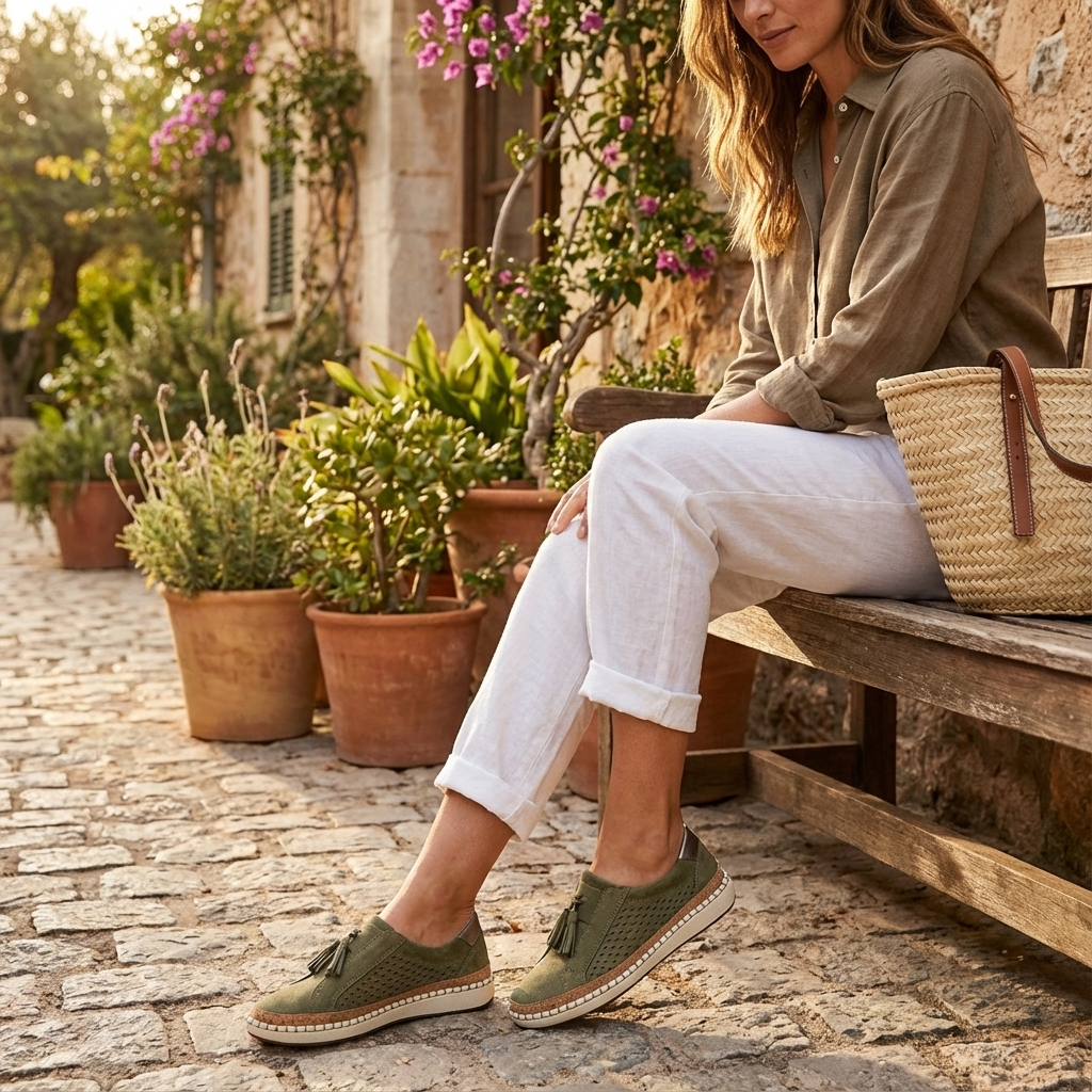 Zapatos Casual Mujer Sin Cordones con Borlas