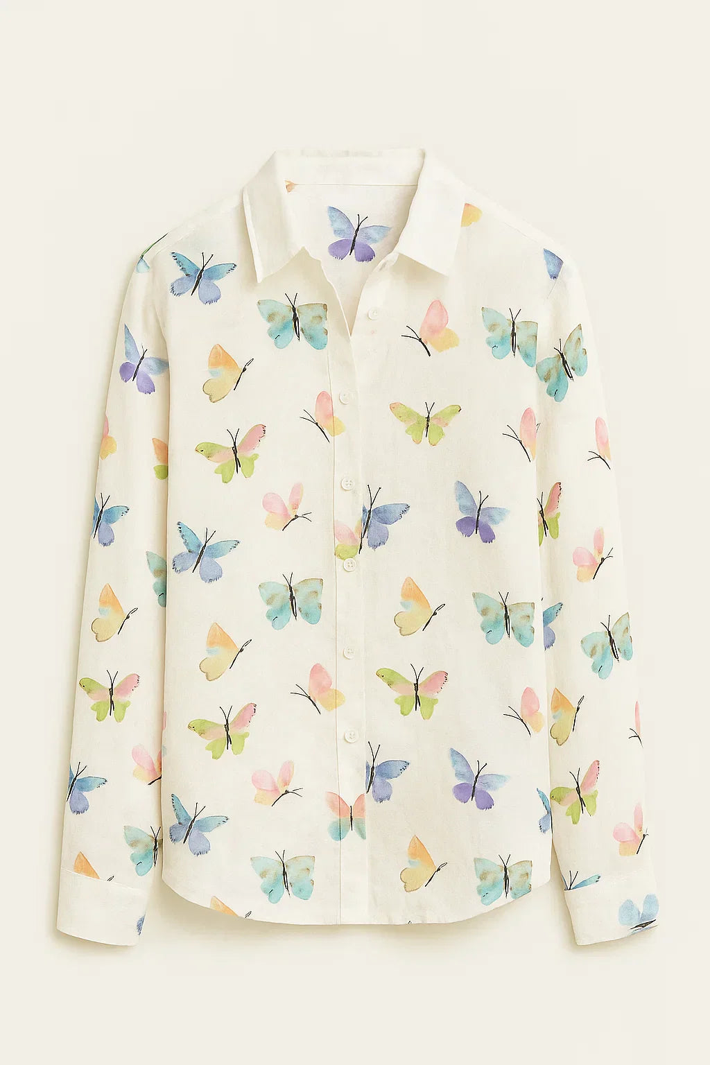 Camisa mujer casual Algodón Estampado Botones