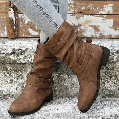 Botines Mujer Sintético Tacón Medio