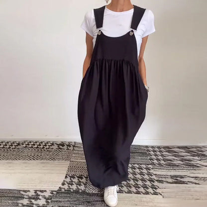 Vestido Mujer Ligero Fluido Detalles Modernos Ajuste Suelto