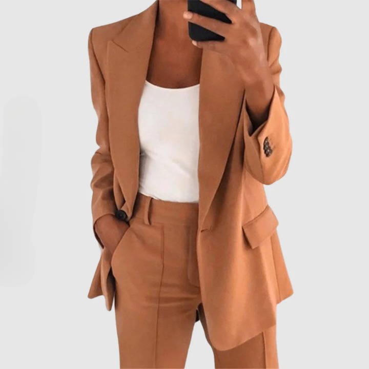Conjunto Mujer de Dos Piezas Blazer y Pantalón Ajustado