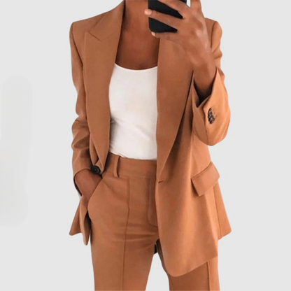 Conjunto Mujer de Dos Piezas Blazer y Pantalón Ajustado