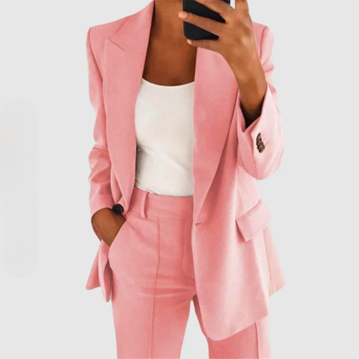 Conjunto Mujer de Dos Piezas Blazer y Pantalón Ajustado