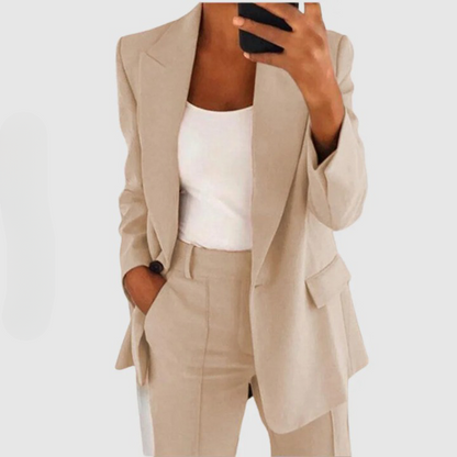 Conjunto Mujer de Dos Piezas Blazer y Pantalón Ajustado