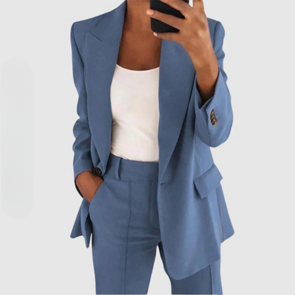 Conjunto Mujer de Dos Piezas Blazer y Pantalón Ajustado