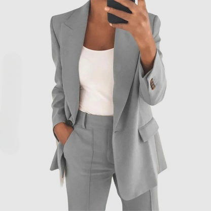 Conjunto Mujer de Dos Piezas Blazer y Pantalón Ajustado