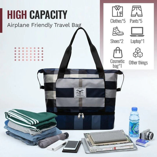 Bolsa de viaje mujer de lana ligera y grande