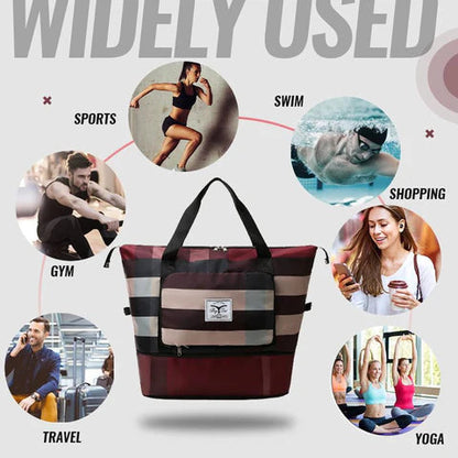 Bolsa de viaje mujer de lana ligera y grande