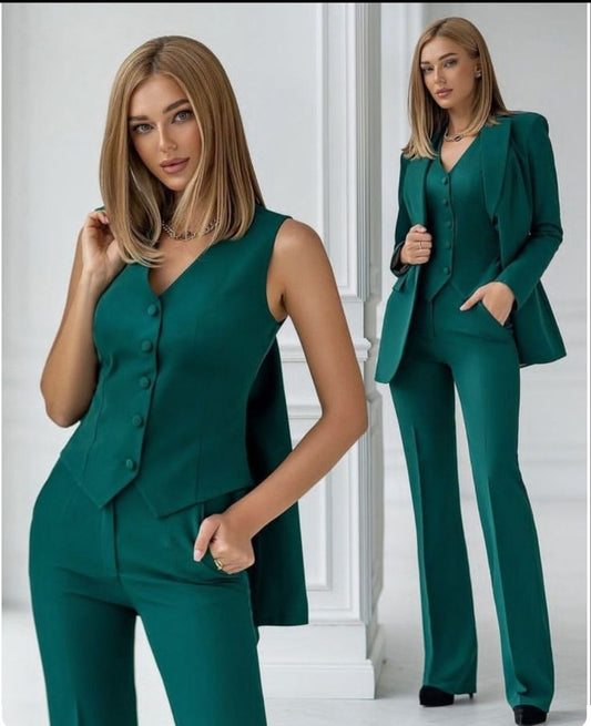 Traje Hombre Chaqueta Pantalón y Chaleco Clásico - Mavetta