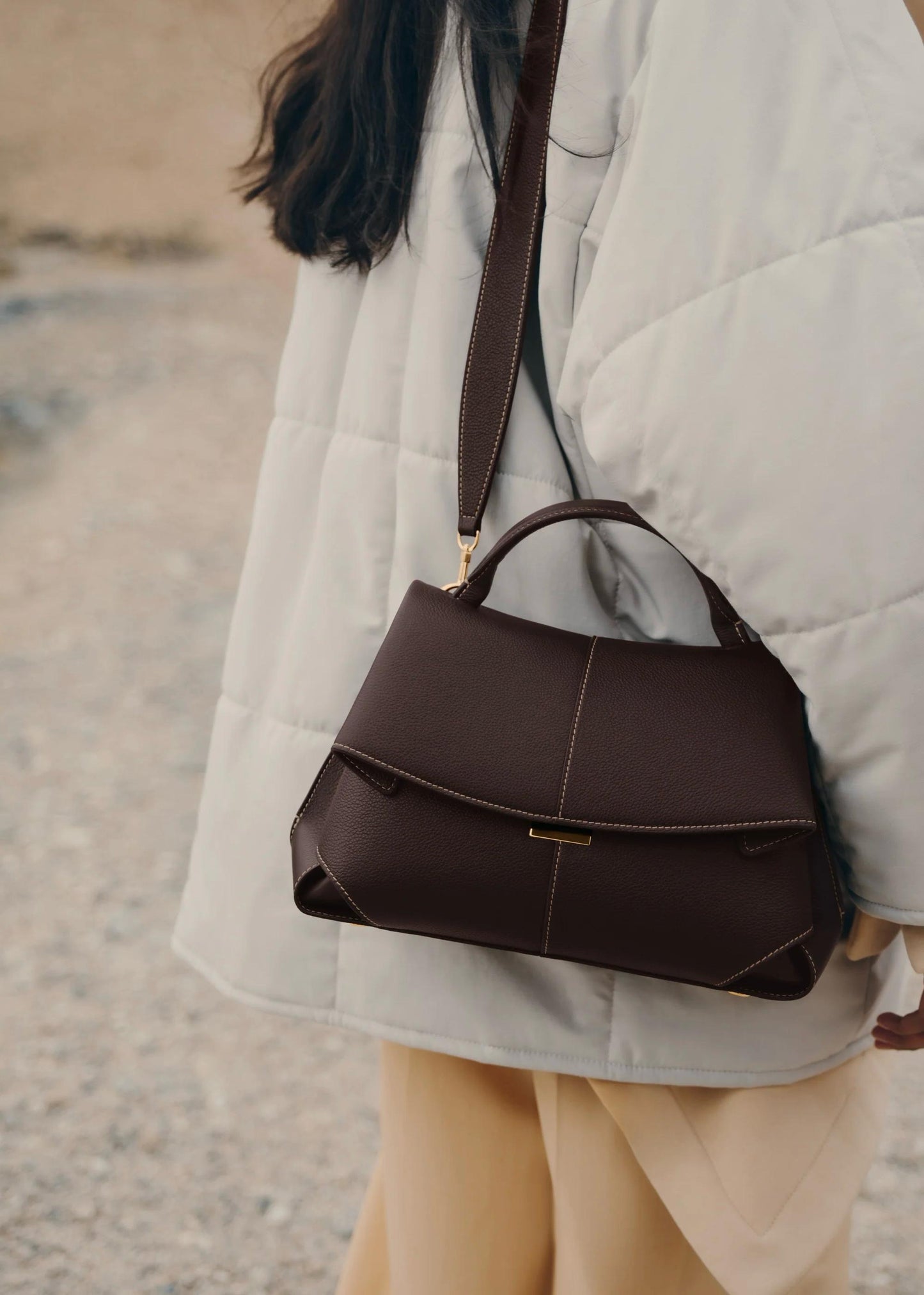 Bolso Mujer de Piel y Asas Ajustables