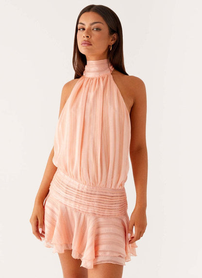 Vestido mini mujer Casual Escote halter