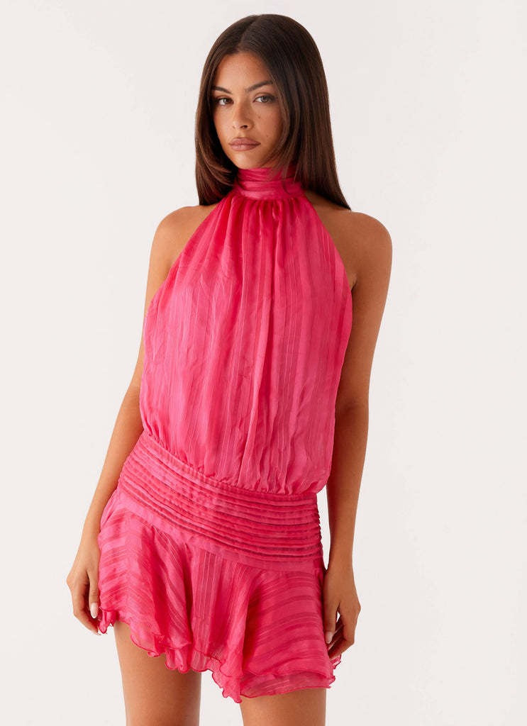 Vestido mini mujer Casual Escote halter