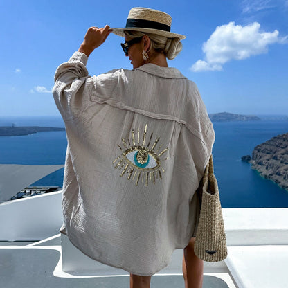 Camisa Mujer Casual Estilo Ibiza