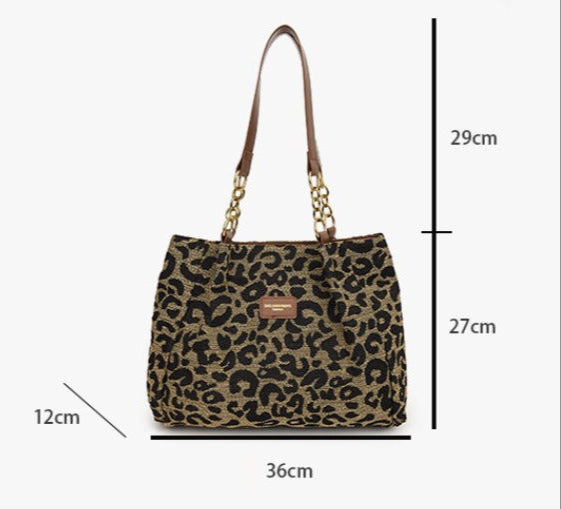 Bolso Mujer de Material Estampado Animal Ajuste Elegante
