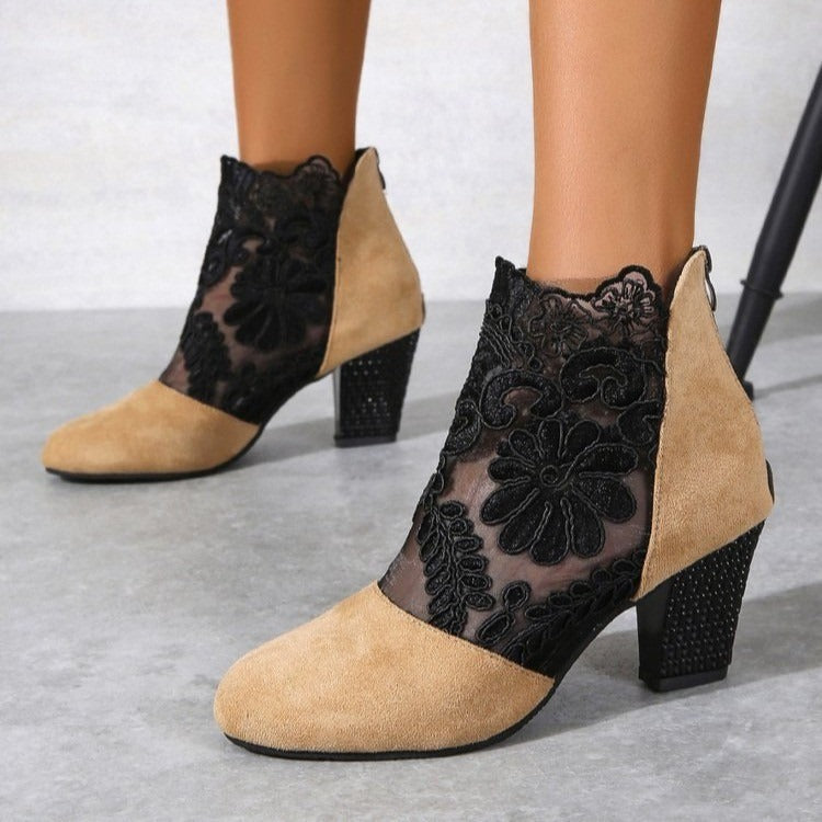 Tacones altos mujer de encaje elegante