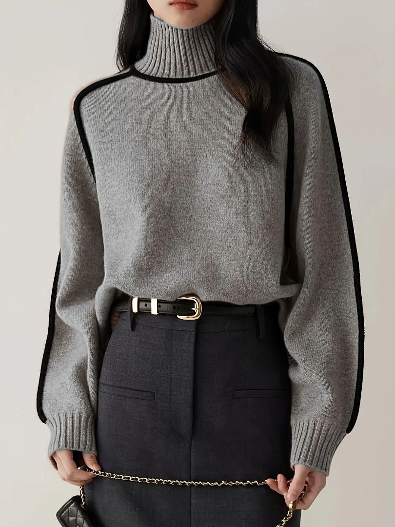 Suéter Mujer Cuello Alto Ajuste Clásico