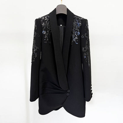Vestido Blazer Mujer con Lentejuelas Adornado