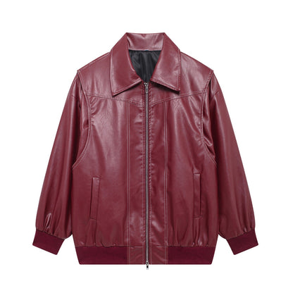 Chaqueta urbana mujer efecto piel oversize