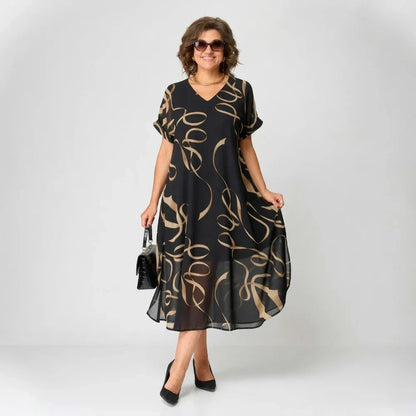 Vestido Mujer con Volantes y Estampado Ajustado