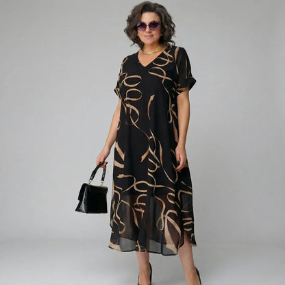 Vestido Mujer con Volantes y Estampado Ajustado