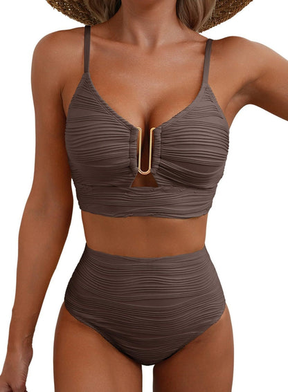 Bikini Mujer Push-up Cintura Alta