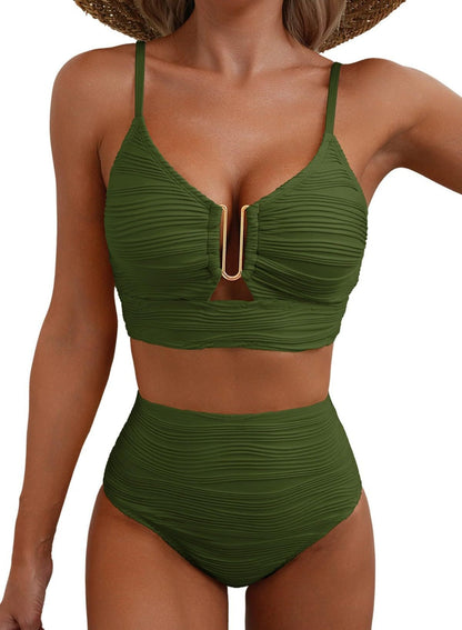 Bikini Mujer Push-up Cintura Alta