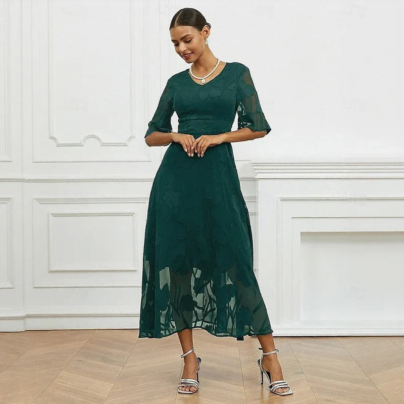 Vestido Mujer de Tela Ligera Diseño Floral Ajustado