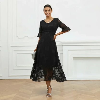 Vestido Mujer de Tela Ligera Diseño Floral Ajustado