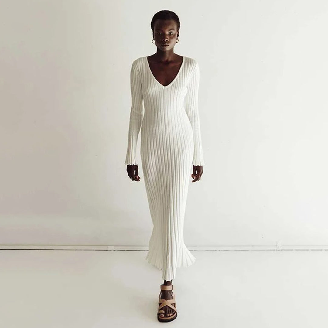 Vestido maxi mujer de plumeti ligero y fluido