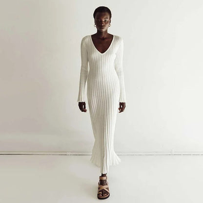 Vestido maxi mujer de plumeti ligero y fluido