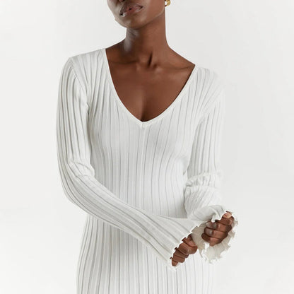 Vestido maxi mujer de plumeti ligero y fluido