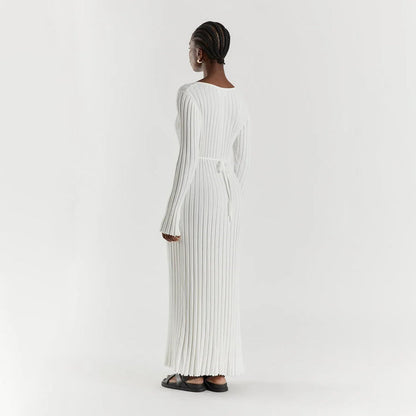 Vestido maxi mujer de plumeti ligero y fluido