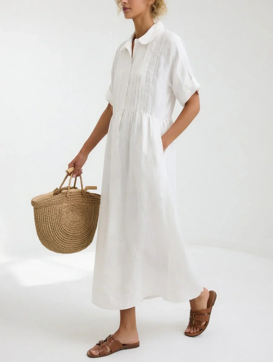 Vestido camisero mujer fluido verano - Mavetta