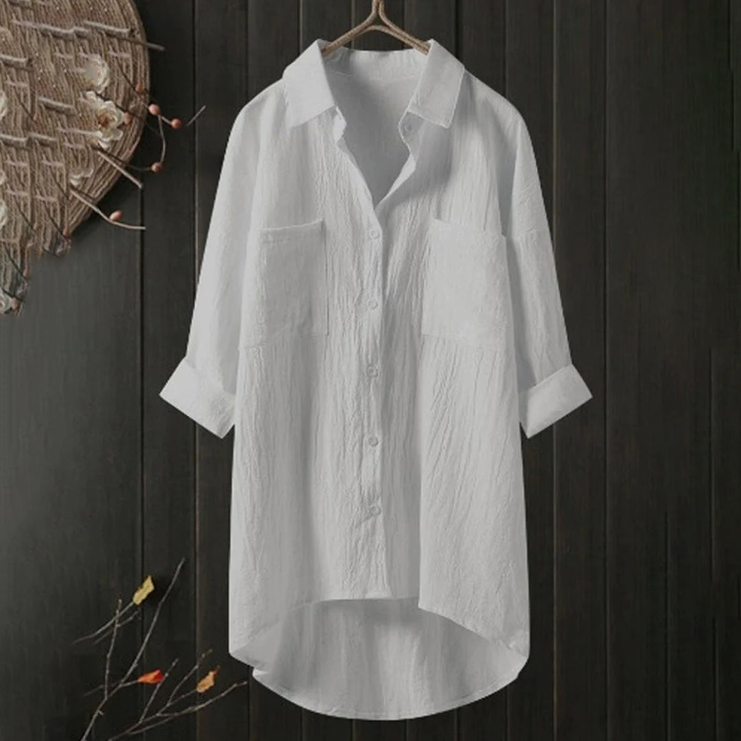 Blusa Mujer de Encaje Manga Larga Corte Oversize