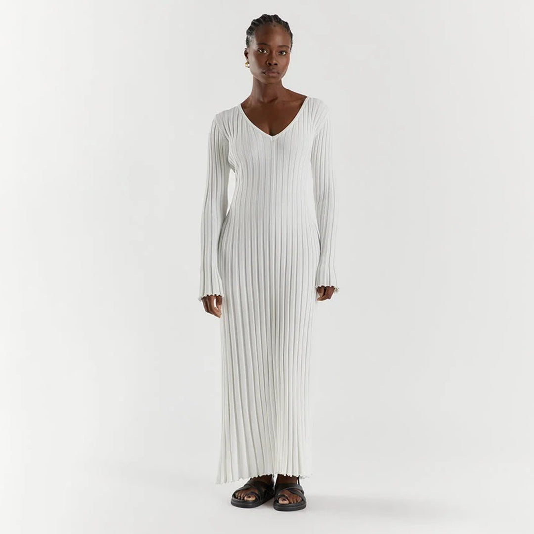 Vestido maxi mujer de plumeti ligero y fluido