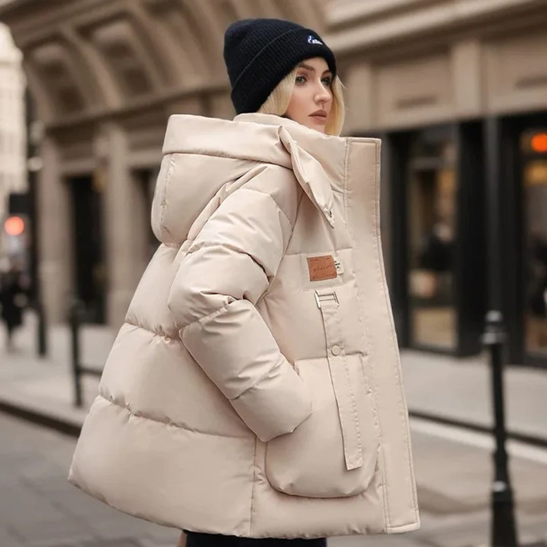 Abrigo Mujer Acolchado Invierno Ajuste Confortable