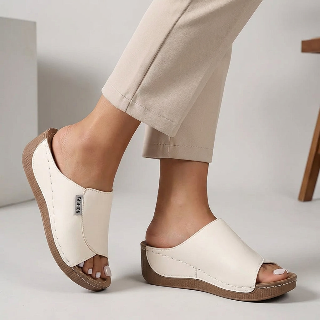 Zuecos Ortopédicos Mujer Cuña Diseño Fácil de Poner
