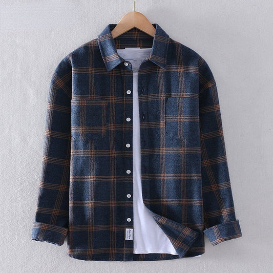 Camisa Hombre Algodón Cuadros Estilo Clásico - Mavetta