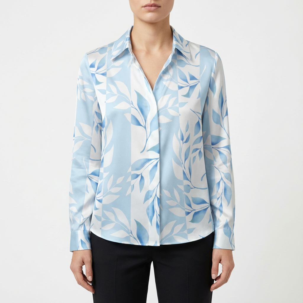 Blusa Mujer Manga Larga Cuello Caído Suave