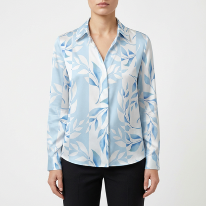 Blusa Mujer Manga Larga Cuello Caído Suave