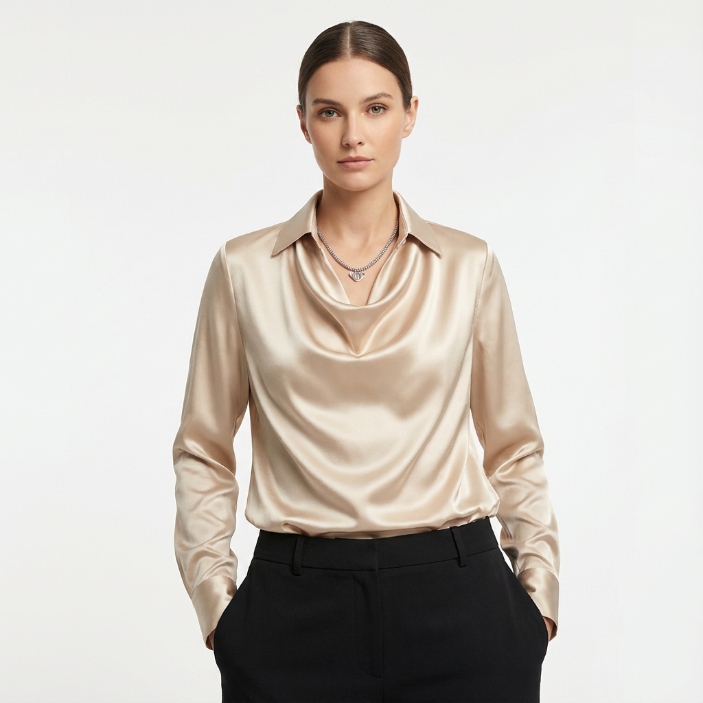 Blusa Mujer Manga Larga Cuello Caído Suave - Mavetta