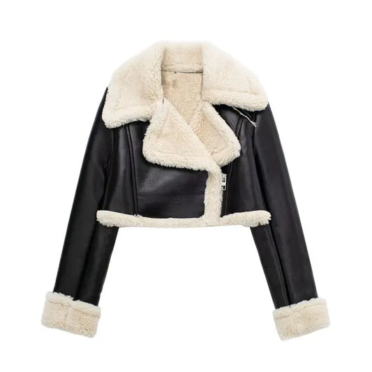 Chaqueta Mujer con Cierre Cremallera Diseño Liso - Mavetta