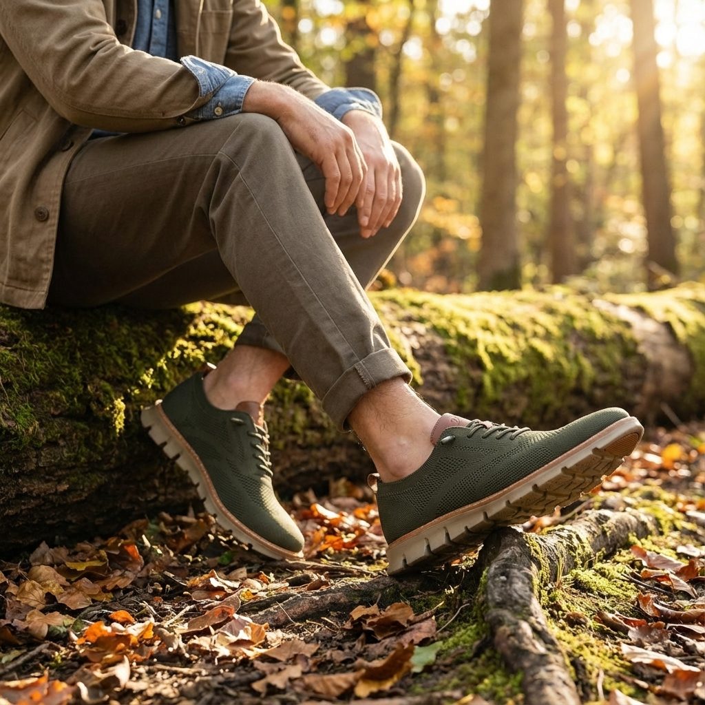 Zapatillas Casual Hombre con Cordones Ajuste Comodo