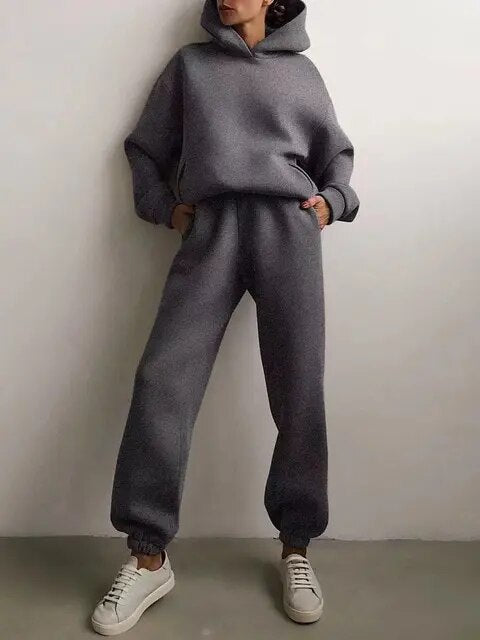 Conjunto Chándal Mujer Algodón Oversize Capucha
