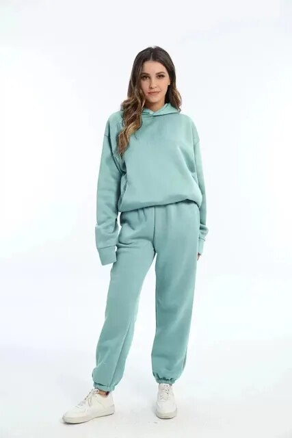 Conjunto Chándal Mujer Algodón Oversize Capucha