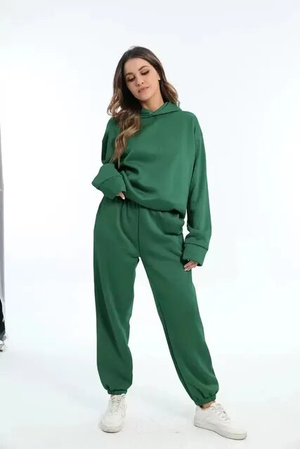 Conjunto Chándal Mujer Algodón Oversize Capucha