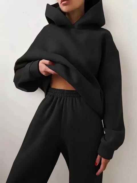 Conjunto Chándal Mujer Algodón Oversize Capucha