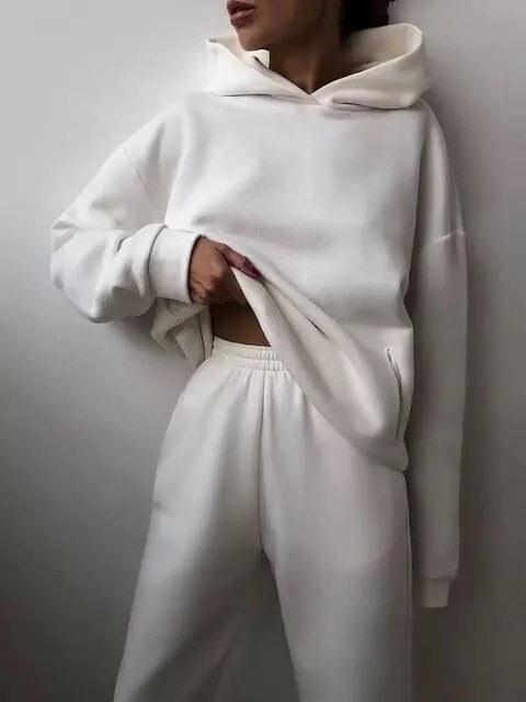 Conjunto Chándal Mujer Algodón Oversize Capucha